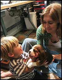 Everett with Puppies wk 5 pix 4